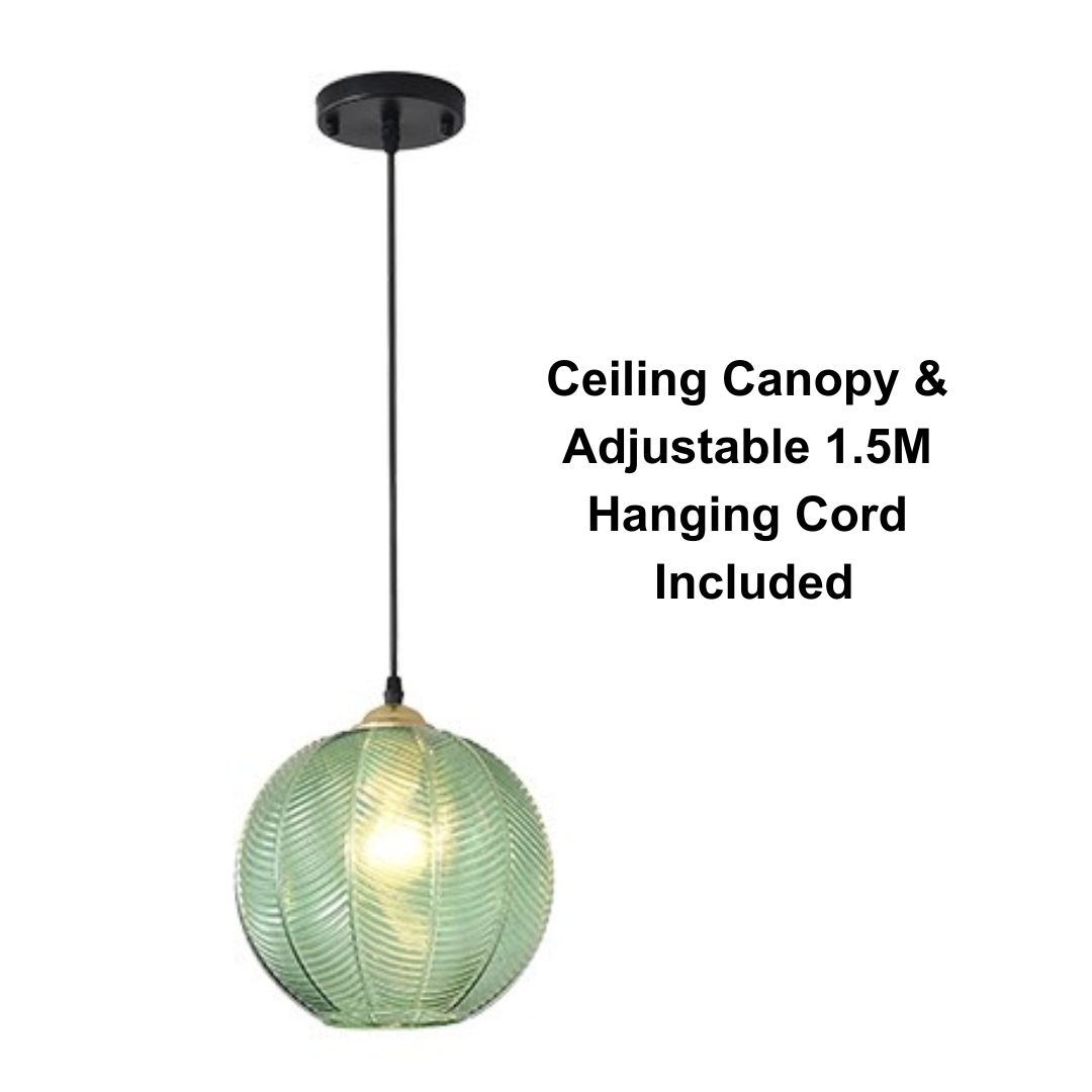 Nordic Glass Pendant Light Green Leaf Pattern Lighting For Living Room Dining Room Hotel Study Bedroom Indoor Decorative Fixture Pendant Lights