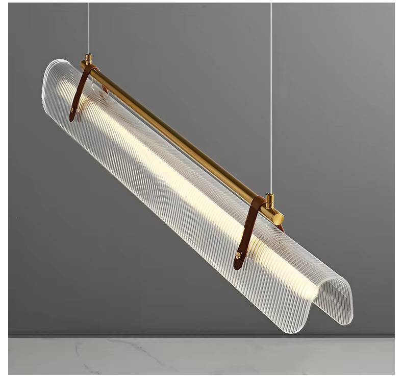 Striped Shade Linear LED Pendant Light Chandeliers Pendant Lights