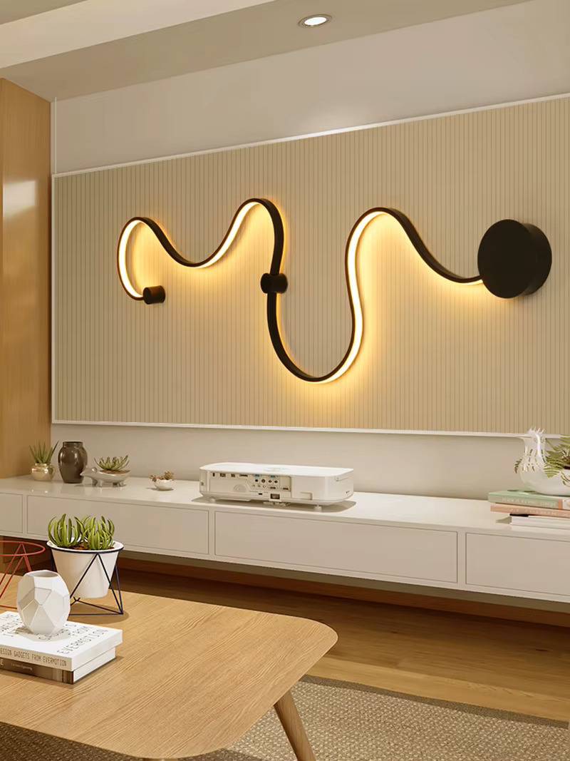 Creative Linear Curved Wall Sconce Light Wall Lamps (Indoor)