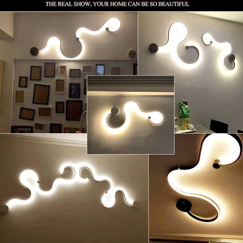 Creative Linear Curved Wall Sconce Light Wall Lamps (Indoor)