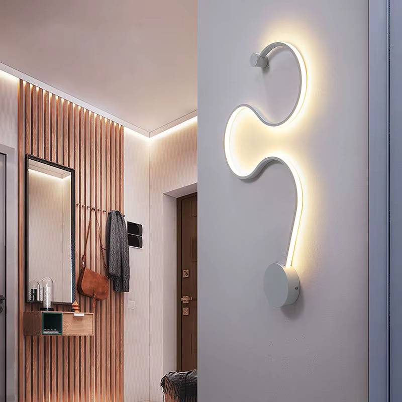 Creative Linear Curved Wall Sconce Light Wall Lamps (Indoor)