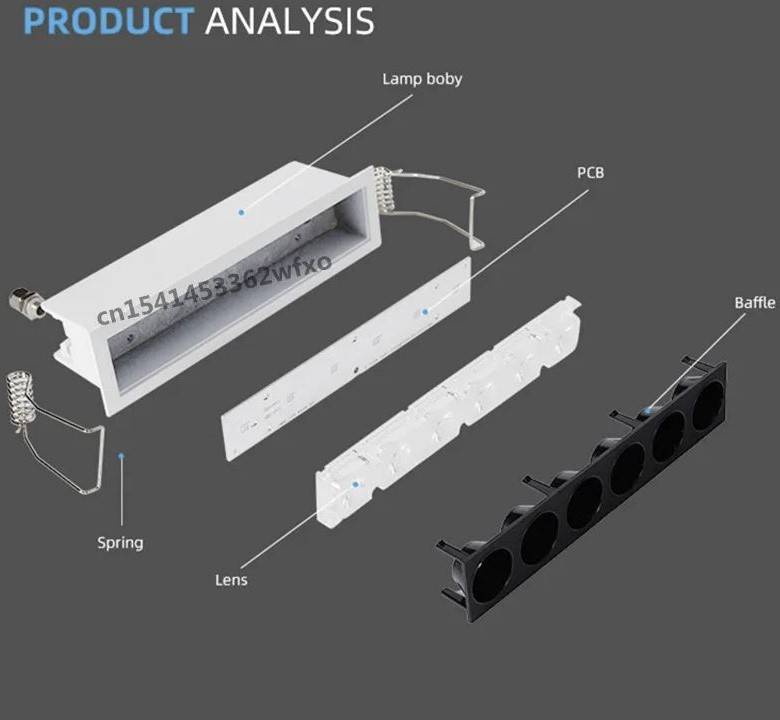 Waterproof Multi LED Recessed Linear Downlights  LED Ceiling Downlights