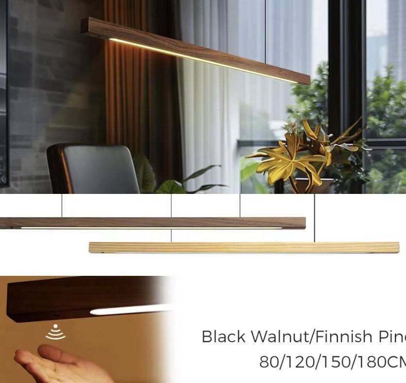Sensor Controlled Linear Wooden Pendant Light Chandeliers Pendant Lights Sensor Controlled Linear Wooden Pendant Light Chandeliers Pendant Lights
