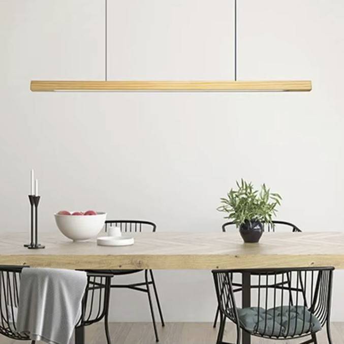 Sensor Controlled Linear Wooden Pendant Light Chandeliers Pendant Lights Sensor Controlled Linear Wooden Pendant Light Chandeliers Pendant Lights
