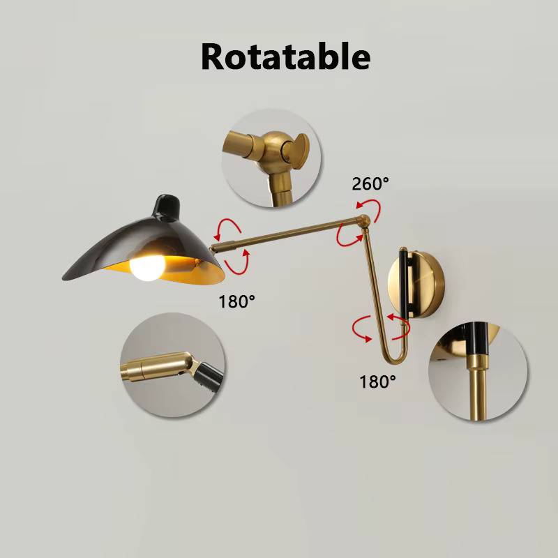 Adjustable Retro Long-Swing Arm Wall Lamp Wall Lamps (Indoor)