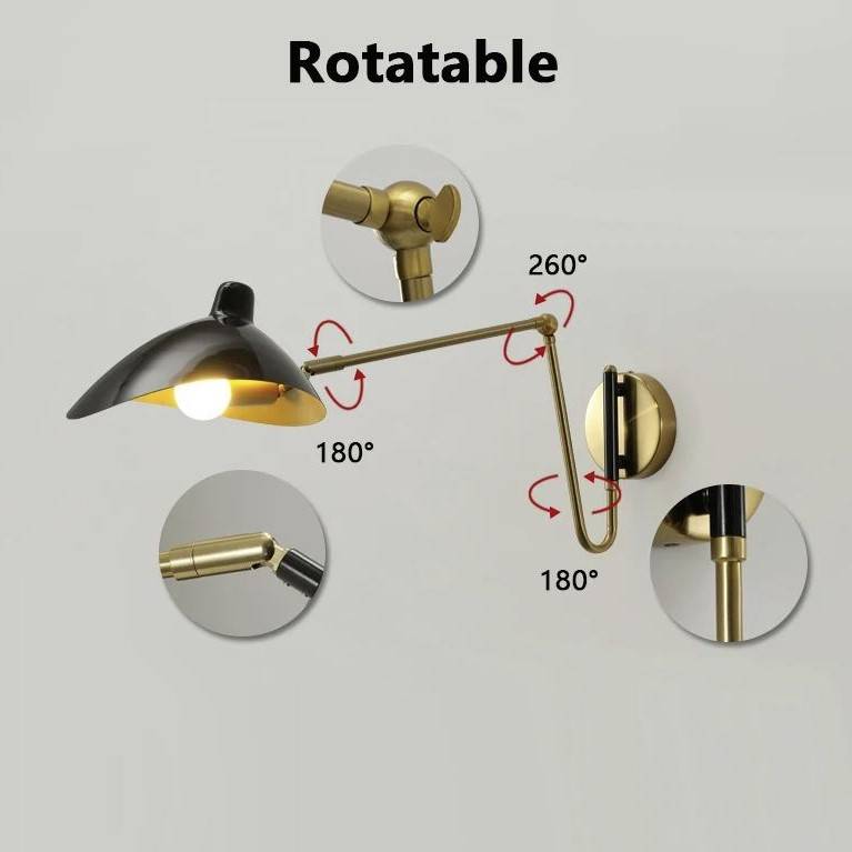 Adjustable Retro Long-Swing Arm Wall Lamp Wall Lamps (Indoor)