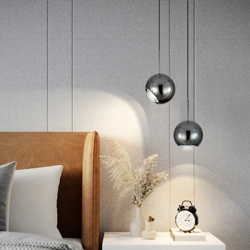 Modern Adjustable Angle Led Round Pendant Light Simple Stretchable Home Decor Chandelier Bedroom Bedside Lamp Lighting Luminaire Pendant Lights
