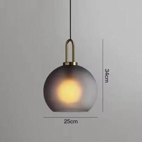 25cm Grey Glass