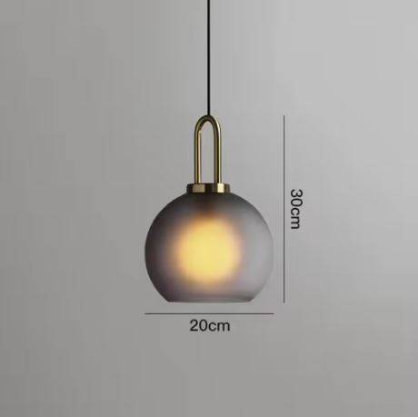 20cm Grey Glass