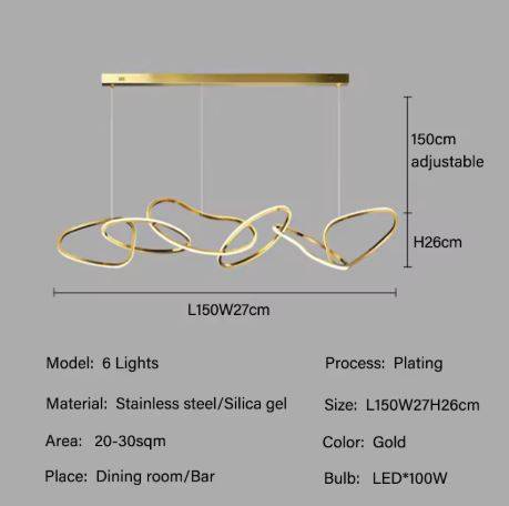 6 light Gold