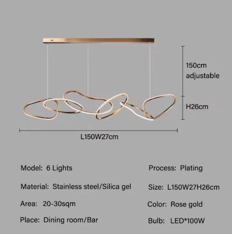 6 light Rose Gold