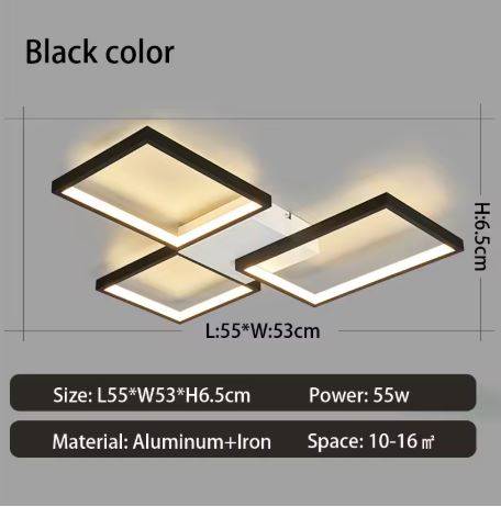 Black L55xW53cm
