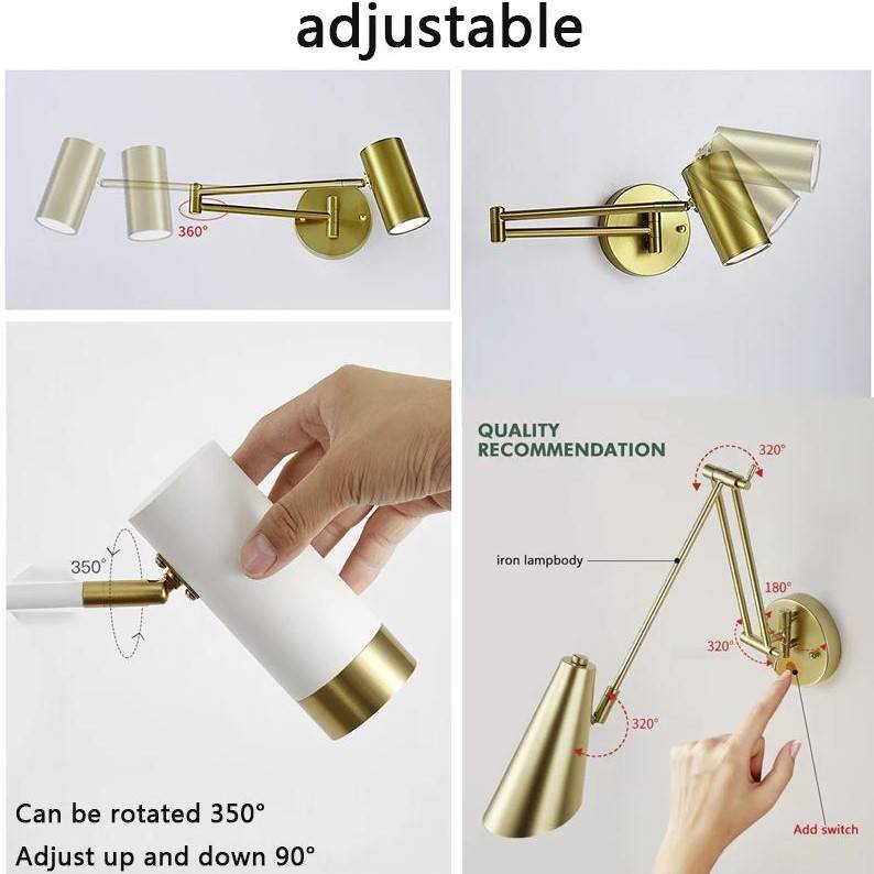 Adjustable Swing Arm LED Wall Lights Wall Lamps (Indoor)