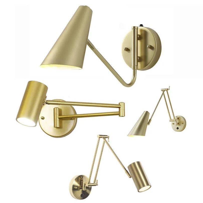 Nordic LED Wall Lamp Retractable Adjustable Wall Lights for Home Decoration Bedroom Bedside Reading Sconce Add Dimmable Function Wall Lamps (Indoor)
