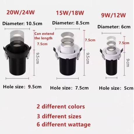 Stretchable Recessed Ceiling Downlights LED Ceiling Downlights Stretchable Recessed Ceiling Downlights LED Ceiling Downlights
