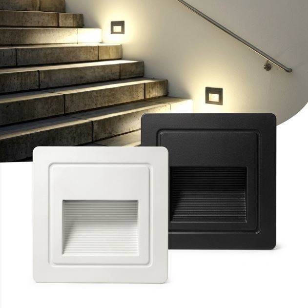 LED Wall Lamps 3W Waterproof Corridor Hallway Corner Step Lights Recessed ​Balcony Staircase Decorative Kid Room Night Light Wall Lamps (Indoor)