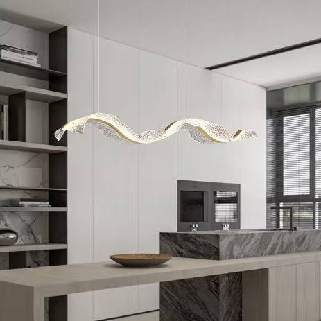 Modern Water Ripple Linear Pendant Light Chandeliers Pendant Lights Modern Water Ripple Linear Pendant Light Chandeliers Pendant Lights