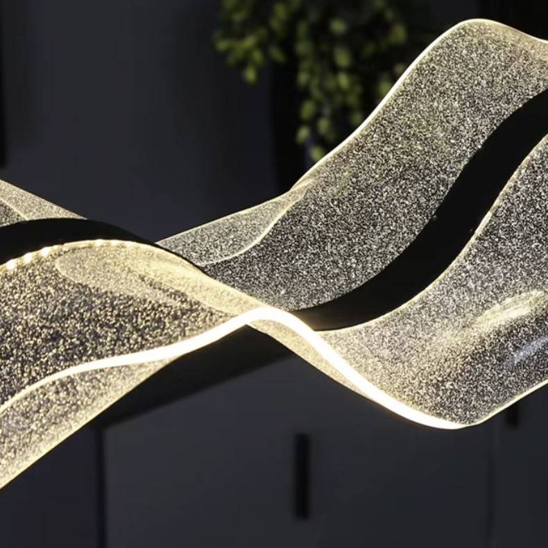 Modern Water Ripple Linear Pendant Light Pendant Lights