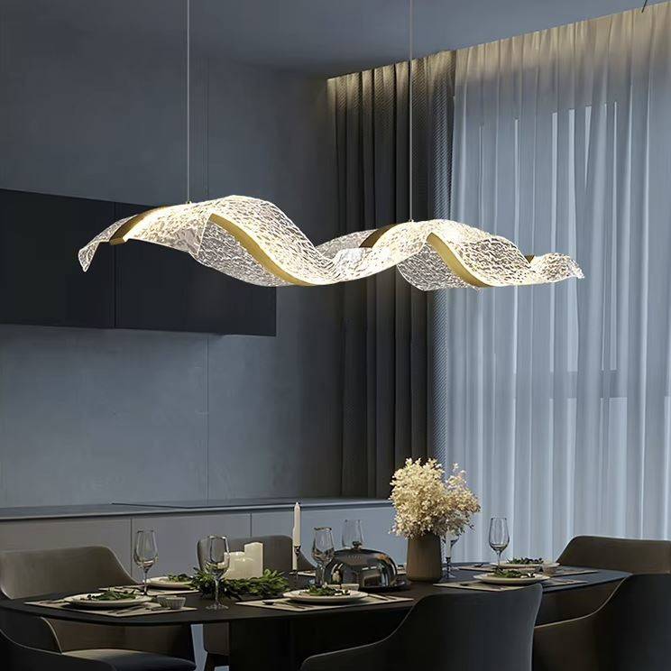 Modern Water Ripple Linear Pendant Light Pendant Lights