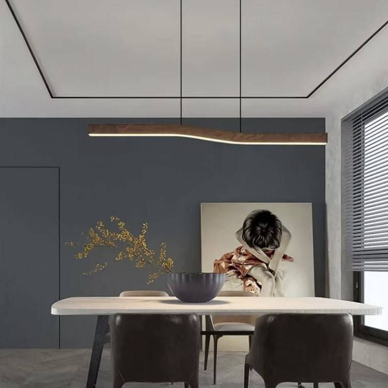 Wavy Wood Grain Linear Pendant Light Chandeliers Pendant Lights Wavy Wood Grain Linear Pendant Light Chandeliers Pendant Lights