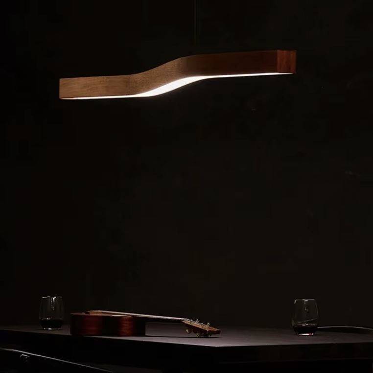 Wavy Wood Grain Linear Pendant Light Chandeliers Pendant Lights Wavy Wood Grain Linear Pendant Light Chandeliers Pendant Lights